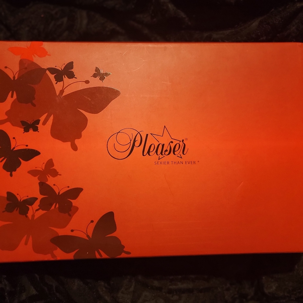 White glow in the dark glitter Pleaser heels